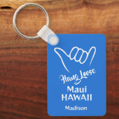 Aangepaste naam, locatie en kleur Shaka Sleutelhanger (Voorkant)