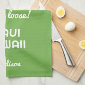 Aangepaste naam, locatie en kleur Shaka Theedoek (Quarter Fold)