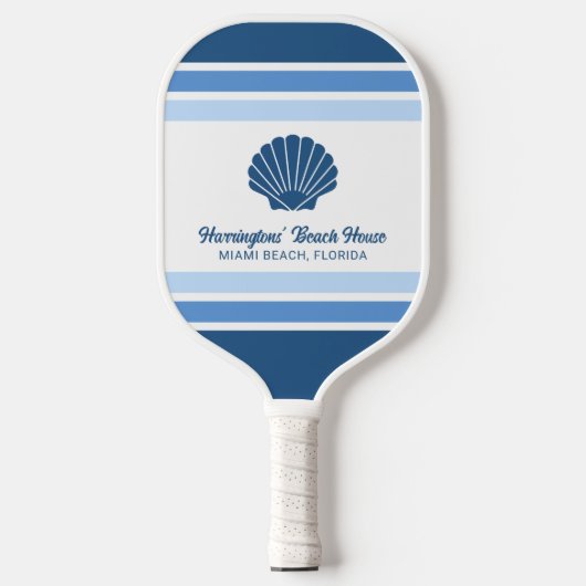 Aangepaste naam & locatie strandhuis pickleball paddle (Voorkant)