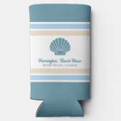 Aangepaste Naam & Locatie Strandhuis Seltzer Blikjeskoeler (Achterkant)