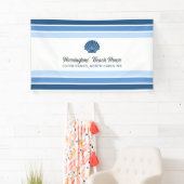 Aangepaste Naam & Locatie Strandhuis Spandoek (Insitu)