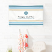 Aangepaste Naam & Locatie Strandhuis Spandoek (Insitu)