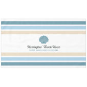 Aangepaste Naam & Locatie Strandhuis Tafelkleed (Voorkant (Horizontaal))