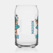 Aangepaste Naam & Locatie Surf Shaka Blikvorm Glas (Rechts)