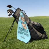 Aangepaste naam & locatie Surf Shaka Golfhanddoek (Groen)