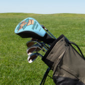 Aangepaste naam & locatie Surf Shaka Golfheadcover (Insitu)
