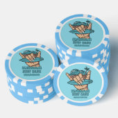 Aangepaste Naam & Locatie Surf Shaka Poker Chips (Opstapeling)
