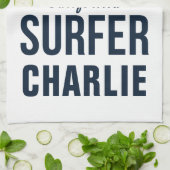 Aangepaste naam & locatie Surfer handdoek (Gevouwen)