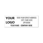 Aangepaste naam Logo Adres Zelfinkting Stempel (Design)