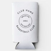 Aangepaste naam Logo Basketball Club Alle kleuren Seltzer Blikjeskoeler (Voorkant)