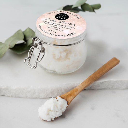 Aangepaste naam Logo Butter Cosmetics Holograf P Ronde Sticker