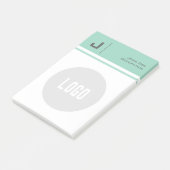 Aangepaste Naam & Logo Clean Eenvoudige Minimalist Post-it® Notes (Schuin)