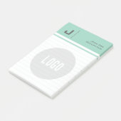 Aangepaste Naam & Logo Clean Eenvoudige Minimalist Post-it® Notes (Schuin)