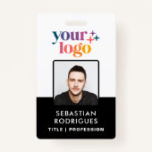 Aangepaste Naam Logo Foto Barcode Medewerker ID Ba Badge (Voorkant)