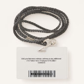 Aangepaste naam Logo foto-streepjescode werknemer Badge (Achterkant met draagriem)