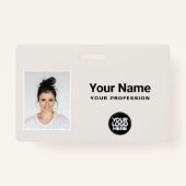 Aangepaste naam Logo foto-streepjescode werknemer Badge (Voorkant)