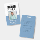 Aangepaste naam Logo foto werknemer Badge (Voor- en achterkant)