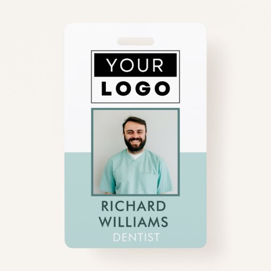 Aangepaste naam Logo foto werknemer Badge (Voorkant)