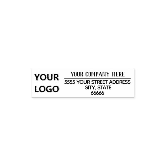 Aangepaste Naam Logo Retouradres Stempel (Design)