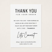 Aangepaste naam Logo Veroorbaar weergeven Bedankt  Visitekaartje (Voorkant)