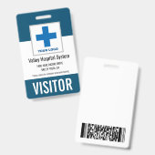 Aangepaste naam & logo ziekenhuisbezoekerspas ID Badge (Voor- en achterkant)