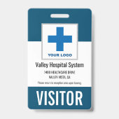Aangepaste naam & logo ziekenhuisbezoekerspas ID Badge (Voorzijde)