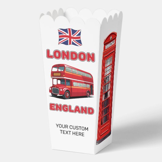 Aangepaste naam Londen Engeland Bedankdoosjes (Achterkant)