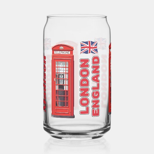 Aangepaste naam Londen Engeland Blikvorm Glas (Voorkant)