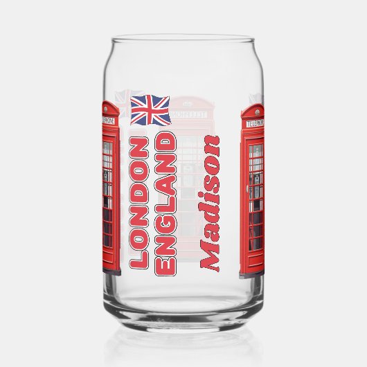 Aangepaste naam Londen Engeland Blikvorm Glas (Rechts)