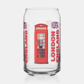 Aangepaste naam Londen Engeland Blikvorm Glas (Links)