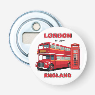 Aangepaste naam Londen Engeland Button Flesopener