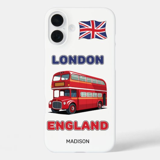 Aangepaste naam Londen Engeland Case-Mate iPhone Case (Achterkant)