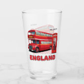 Aangepaste naam Londen Engeland Glas (Voorkant)