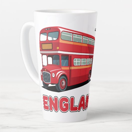 Aangepaste naam Londen Engeland Latte Mok (Linkerhoek)