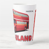 Aangepaste naam Londen Engeland Latte Mok (Voorkant)