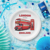 Aangepaste naam Londen Engeland Papieren Bordje (Feest)