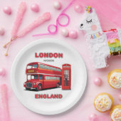 Aangepaste naam Londen Engeland Papieren Bordje (Feest)
