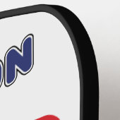 Aangepaste naam Londen Engeland Pickleball Paddle (Links Detail)
