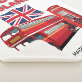 Aangepaste naam Londen Engeland Sherpa Deken (3/4)