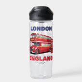 Aangepaste naam Londen Engeland Waterfles (Achterkant)