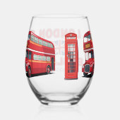 Aangepaste naam Londen Engeland Wijnglas Zonder Voet (Rechts)