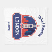 Aangepaste naam Londen Fleece Deken (Voorkant (Horizontaal))