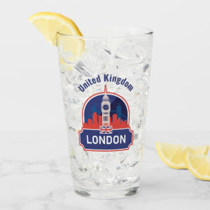 Aangepaste naam Londen Glas