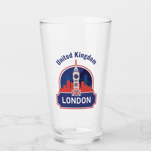 Aangepaste naam Londen Glas (Voorkant)