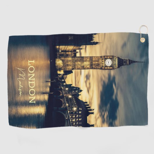 Aangepaste naam Londen Golfhanddoek (Horizontaal)