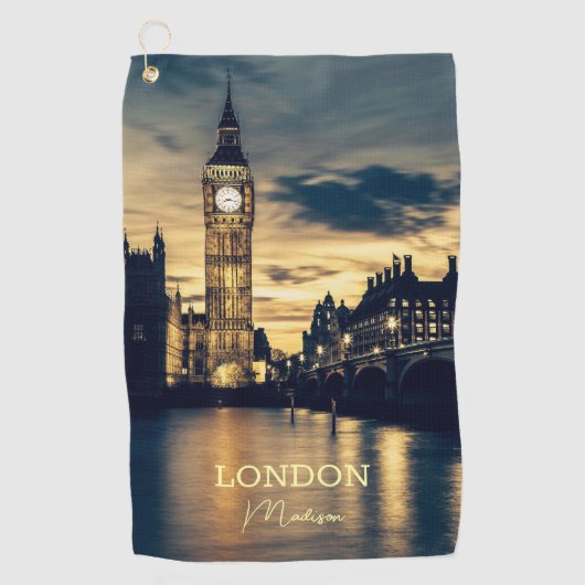 Aangepaste naam Londen Golfhanddoek (Voorkant)