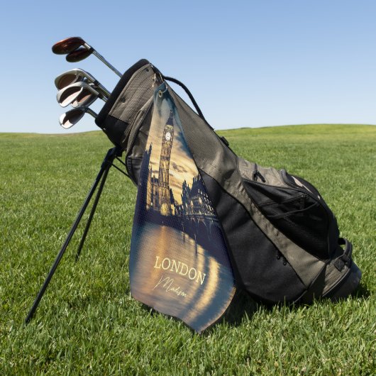 Aangepaste naam Londen Golfhanddoek (Groen)