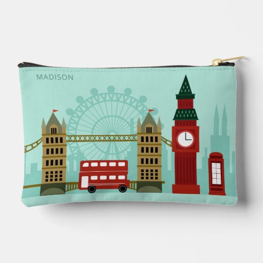 Aangepaste naam Londen Illustratie Etui (Achterkant)