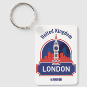 Aangepaste naam Londen Sleutelhanger (Voorkant)
