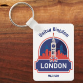 Aangepaste naam Londen Sleutelhanger (Voorkant)